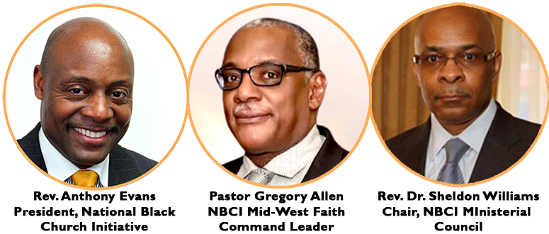 Rev Evans, Pastor Gregory Allen, Rev. Dr. Sheldon Williams